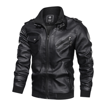 Espnman Men's Leather Motorcycle Jacket